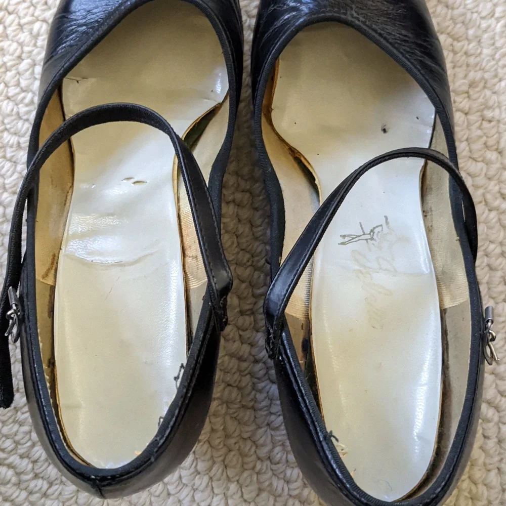 Sz 8 Tap Shoes, Black, Jingle Taps - Picture 3 of 8